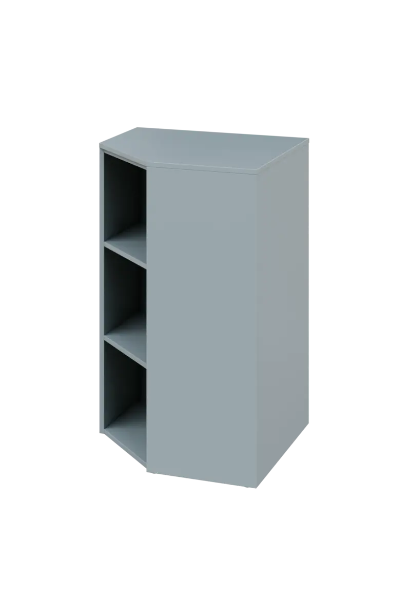 CV 3 - 7 skříň rohová, levá, 1100x700x700, šedá